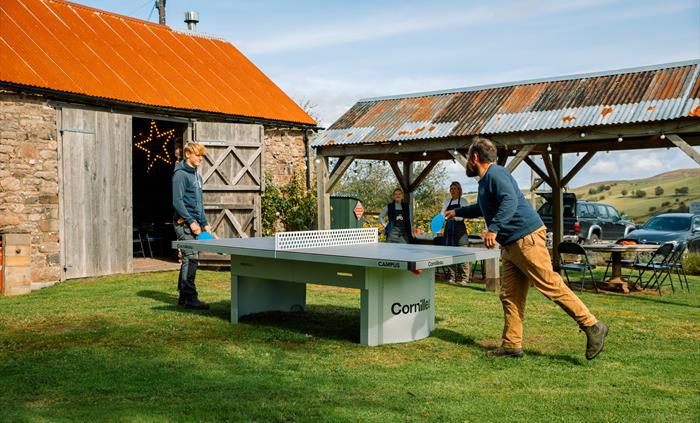 Table tennis at the lavender farm